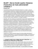L'exécution d'un acte administratif unilatéral L'exécution d'un acte administratif unilatéral